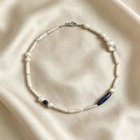 Collier audacieux de 15 perles en pierre naturelle personnalisées, perles de culture d'eau douce, perles baroques et tourmaline, bijoux anti-ternissement pour boutiques