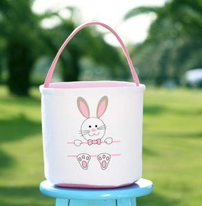 H378 Festival Supplies Kids Gift Bags Easterday <strong>Egg</strong> <strong>Hunting</strong> <strong>Baskets</strong> Multi Colour Bunny Pattern Print <strong>Easter</strong> <strong>Basket</strong> - Product Image 5
