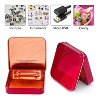 Boîte de rangement pour préservatifs personnalisée, boîte cadeau, boîte à rabat, boîte en fer rectangulaire, boîte à charnières en étain