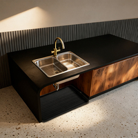Tapis de protection d'évier extra-épais en silicone écologique, design classique, personnalisable, 28*20 pouces, résistant à la chaleur