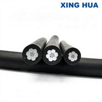 Cable ACSR con Aislamiento de Poliéster de 600V, 1/0AWG 2/0AWG, Cable Aéreo de Aluminio Reforzado con Acero para Construcción Industrial