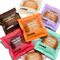 Sacs à biscuits et gâteaux imprimés sur mesure, thermoscellables, avec fenêtre transparente, pour présentation en boulangerie et utilisation en cadeau