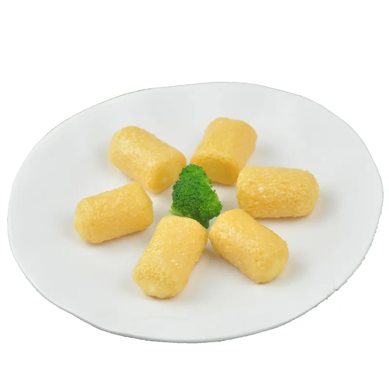 Oem/Odm Met Haccp/Brc/Iso22000 Gecertificeerde Surimi-Kaasstok, Gebakken Gouden Kaassurimi-Stick, Surimi-Voedsel Met Kaas