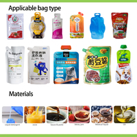 Remplissage automatique de sachets Doypack à bec verseur HFFS, volume de remplissage 6-3000 ml, étiquetage de film pour liquides, sac à aspiration pour sauce alimentaire