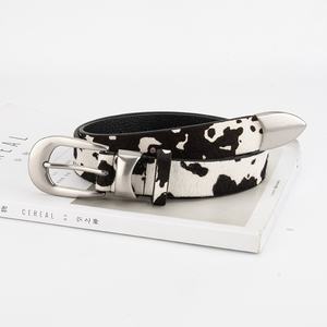 Vintage çok yönlü gerçek inek derisi kadın kemeri alaşım toka geometrik desen nefes 3.3cm genişlik Trendy aksesuarları Nichebelt - Product Image 3