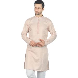 Kurta traditionnel en coton pour hommes, manches longues |   Kurta longue respirante pour festival ethnique, mariage ou tenue décontractée, coupe régulière, pour usage quotidien - Product Image 2