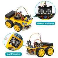 KUONGSHUN ODM - Juego de Coches Robóticos Educativos STEM, Kit de Robótica Educativa con Programación DIY, Codificación ESP32, WIFI, APP, 4WD, para Niños, Compatible con Arduino