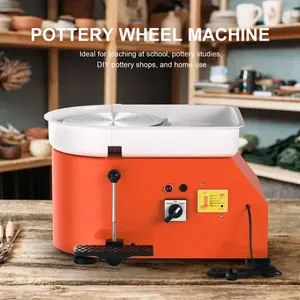 Xin Bowen 9.8" Inch Electric Pottery Wheel Machine Clay Tool Work Forming Machine Diy Ceramic Making Tool