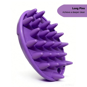 2026 New Design Soft Silicone Universal Ellipse <b>Pet</b> Bath <b>Brush</b> Conical Comb with Hook Hole for <b>Pet</b> Grooming and Massage - Product Image 5
