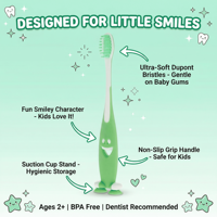 Brosse à dents pour enfants à poils souples en nylon, brosse à dents manuelle en PP pour enfants avec base à ventouse, produits d'hygiène bucco-dentaire, brosse à dents personnalisable