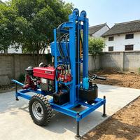 Máquina Perforadora Rotativa Portátil de 12hp, 22hp, 30hp con Motor Diésel, Equipo de Perforación de Pozos de Agua, 220v, con Ruedas para Perforación de Pozos