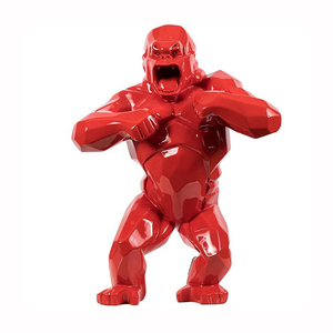 Tùy Chỉnh Sợi Thủy Tinh Pháp Hoang Dã <span class=keywords><strong>Kong</strong></span> Động Vật Điêu Khắc Màu Xanh Khỉ Đột Nhựa Bức Tượng Khỉ Đột Từ Bên Ngoài - Product Image 6