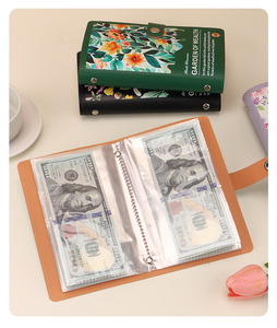 Économiser de l'argent <span class=keywords><strong>Livre</strong></span> d'épargne en cuir PU <span class=keywords><strong>Livre</strong></span> d'épargne Clip Papier Monnaie commémorative Stockage de pièces <span class=keywords><strong>Livre</strong></span> d'épargne pour économiser de l'argent - Product Image 1