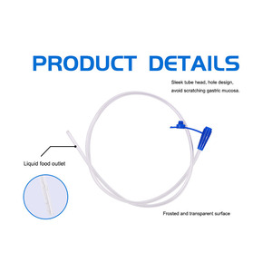 Disposable Medical Consumable Pvc Enteral Feeding Tube Gravity Gastrostomy Stomach Tube Sizes Fr16 With Guide <b>Wire</b> - Product Image 4