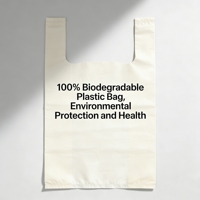 Sacs en T-shirt personnalisés en PEHD durables avec impression flexo, en matériau biodégradable pour expositions, supermarchés et commerce de détail