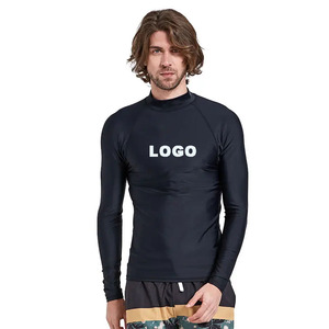 Vente en gros de chemises de protection imprimées sur mesure Peaux de base pour hommes Protection <span class=keywords><strong>UV</strong></span>/solaire UPF 50 + Manches longues Natation Surf Rash Guard - Product Image 6