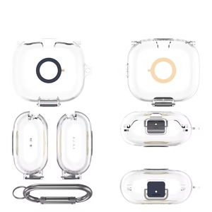 Funda transparente con cierre seguro para <span class=keywords><strong>Beats</strong></span> <span class=keywords><strong>Powerbeats</strong></span> <span class=keywords><strong>Pro</strong></span> 2 con llavero, cubierta transparente a prueba de golpes para <span class=keywords><strong>Powerbeats</strong></span> Pro2 - Product Image 6