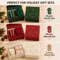 Boîte cadeau de Noël pliable magnétique avec gaufrage, pelliculage mat, doublure en éponge, recyclable pour l'affichage commercial festif