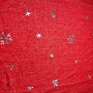 Tela Base de hilo de ciempiés con descuento, tela bordada de lentejuelas, cuentas redondas, bordado de lentejuelas, copo de nieve completo, tela de Navidad - Product Image 5