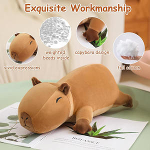 Gewogen Capibara Pluche Knuffel Dier Angst Schattige Plushies Zacht Kussen Speelgoed Cadeau Kids Volwassenen Groothandel Custom Capibara Dier - Product Image 4