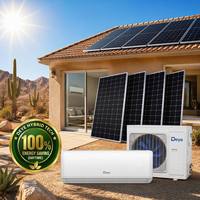 Climatiseur solaire hybride AC/DC Deya 12000 BTU DGWG2-ACDC-12K hors réseau avec batterie de secours, refroidissement/chauffage et onduleur DC complet