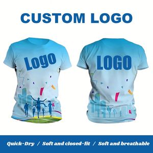 เสื้อยืดกีฬาผู้ชาย โลโก้แห้งเร็ว ทรงเข้ารูป ผ้าถักน้ำหนักเบา สำหรับวิ่งมาราธอน แขนสั้น พิมพ์ลายทั้งตัว  รับสั่งทำลวดลาย - Product Image 4