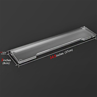 Repose-poignets pour clavier en acrylique transparent durable pour ordinateur de bureau avec tapis antidérapants, repose-poignets personnalisé en plexiglas pour clavier de jeu