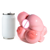 GEEBA Dual-Entry Weicher Silikon-Masturbator für Männer, Flauschige Anime-Taschenmuschi, Männlicher Stroker, Erotikspielzeug für Erwachsene, Realistisch Strukturiert