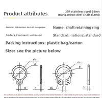 M6-M50 C Type Carbon Steel Retaining Rings Black Finish DIN471/GB894 Shaft Snap Rings External Circlip Design Heavy Industry Use
