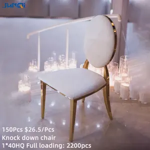 Offre Spéciale prix bon marché restaurant or chaise de banquet en acier inoxydable mobilier d'hôtel moderne chaises pour événements de mariage