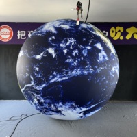 Sculpture gonflable géante personnalisée en forme de globe terrestre pour exposition, décoration de centre commercial, fabrication professionnelle par une usine de produits gonflables