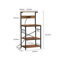 Chariot de cuisine sur pied robuste support de four à micro-ondes support de boulanger organisateur de rangement de cuisine étagère de rangement de cuisine