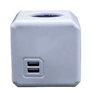Regleta de 1202 con 2 puertos USB, azul, ideal para cargar múltiples dispositivos y ampliar los puntos de energía. - Product Image 3
