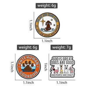 Nuovi Arrivi all'Ingrosso: Spille e Distintivi Personalizzati Serie Cani, Stile Cartone Animato <span class=keywords><strong>GOD</strong></span> Dog, Accessori in Metallo - Product Image 4