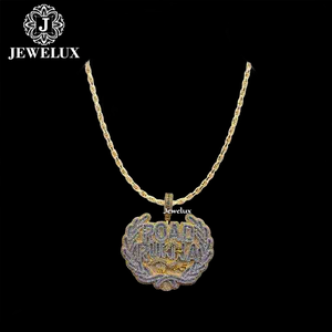Vente en gros de bijoux de luxe plaqués or, en argent 925, avec perles d'eau douce, style hip-hop, fournisseur indien Jewelux IGI - Product Image 4