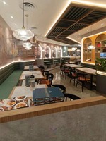 Ensemble de table et de chaises de salle à manger pour restaurant commercial personnalisé, style moderne industriel, écologique, durable, léger, confortable, appartement, hôtel, café