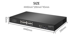 Factory OEM 16 puertos Gigabit <span class=keywords><strong>Ethernet</strong></span> PoE + 300W 1U Capa 2 Conmutador PoE gestionado con 2 SFP - Product Image 5