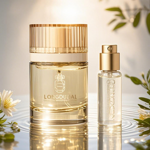 Luxury <b>Perfume</b> Empty <b>Bottle</b> 50ml clear Round <b>Perfume</b> <b>Bottle</b> Custom Acrylic <b>Perfume</b> Cap with Packaging Box - Product Image 2