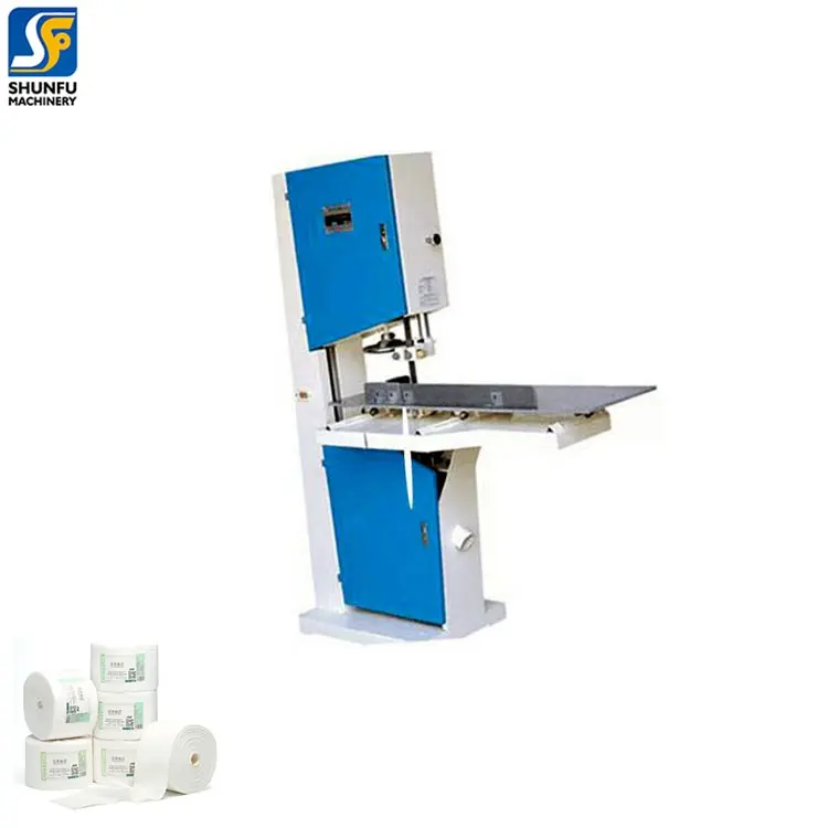 Machine de scie à ruban de coupe de rouleau de papier toilette professionnel équipement de coupe de papier toilette d'occasion