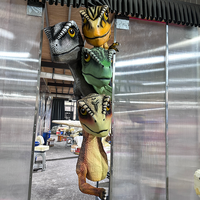 Modèle de dinosaure animatronique en métal personnalisé pour parc à thème, pour utilisation en extérieur dans les centres commerciaux et les aéroports