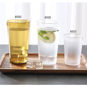 Tazas de té de hielo de plástico Juice HighBall Tumbler Ámbar BPA Free Tritan SAN Acrílico Stack Frosted Cup - Product Image 1