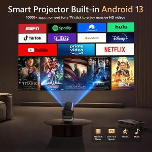 Ihomelife Mới Nhất V1 Xách Tay Thông Minh Android Máy Chiếu Hy320 Cộng Với 4K Wifi6 500 ANSI LCD 2 + 8 Bộ Nhớ Hiệu Suất Cao Cộng Với - Product Image 6