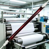 Maßgefertigte Rubin-Halogen-Infrarot-Heizlampen für Tintentrocknung in Digitaler Inkjet-DTF-Etikettenrollenverpackungsdrucktechnik