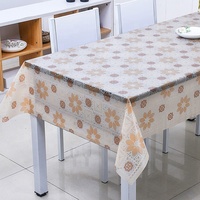 Nappe de table en PVC de luxe à motif floral, résistante à l'huile, à l'eau et aux taches, pour la maison, les fêtes, anti-eau TC94-R330-1