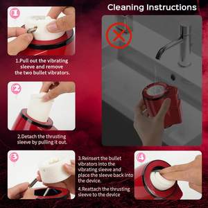 เครื่องช่วยสำเร็จความใคร่ชายแบบอัตโนมัติ - ของเล่นทางเพศสำหรับผู้ใหญ่แบบสองชั้น หมุนและสั่นสะเทือน กระตุ้นอวัยวะเพศชาย - Product Image 6