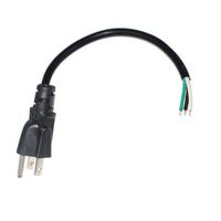 Half Stripped 14awg Extension Cable 18awg3 Black 3prong Nema 515p Pigtail Lcd Electric Pizza Pan Plug Grill Power Cords Open