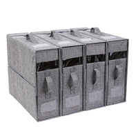 Organisateur de draps de lit en tissu Oxford Boîte de rangement pliable avec poignée pour salle de bain