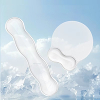 Repose-poignets en silicone transparent respirant pour clavier et souris, idéal pour le bureau et l'utilisation transfrontalière.