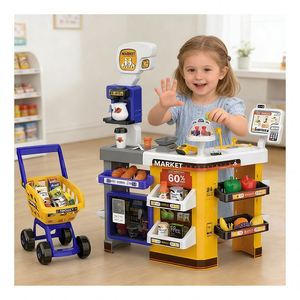 ร้านค้าจำลอง ซูเปอร์มาร์เก็ต ของเล่นเครื่องคิดเงิน แคชเชียร์ โต๊ะชำระเงิน เครื่องสแกน ตะกร้าใส่ของ ของเล่นร้านขายของชำ ของเล่นเสริมพัฒนาการเด็ก - Product Image 5