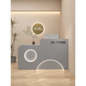 Mostrador de Recepción Personalizado LE, Mostrador Circular para Salón de Uñas, Mostrador Pequeño para Salón de Belleza - Product Image 2